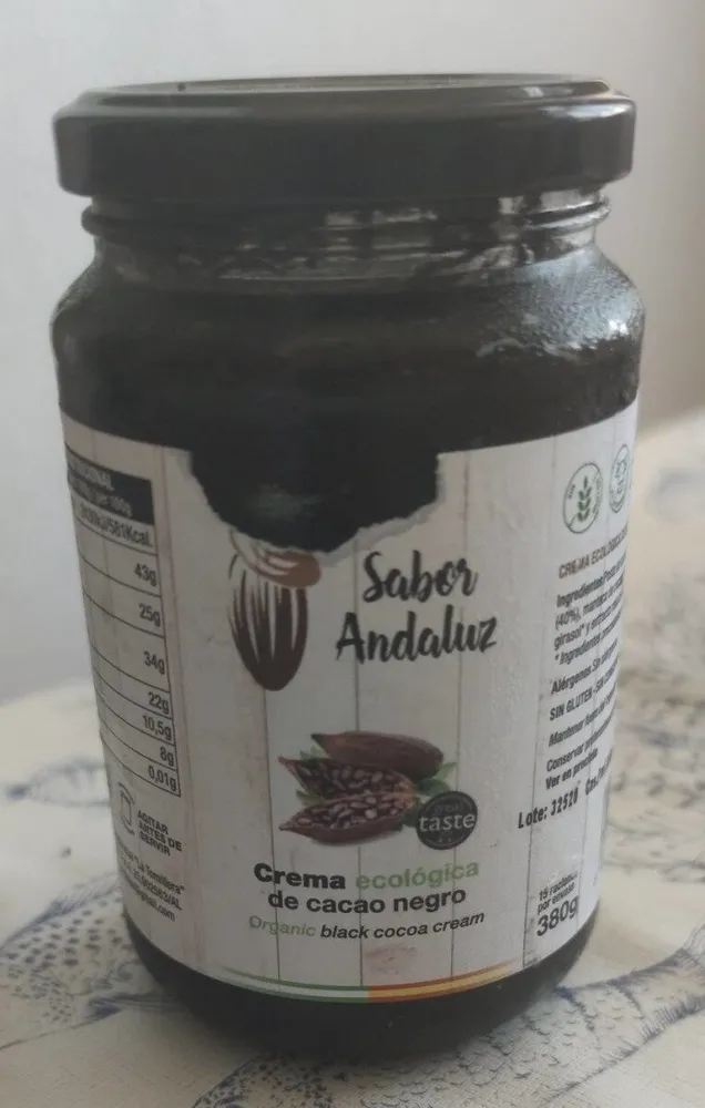 Crema ecológica de cacao negro
