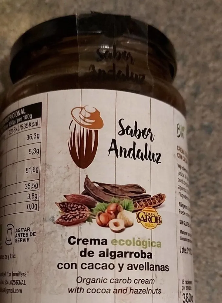 Crema ecologica de algarroba