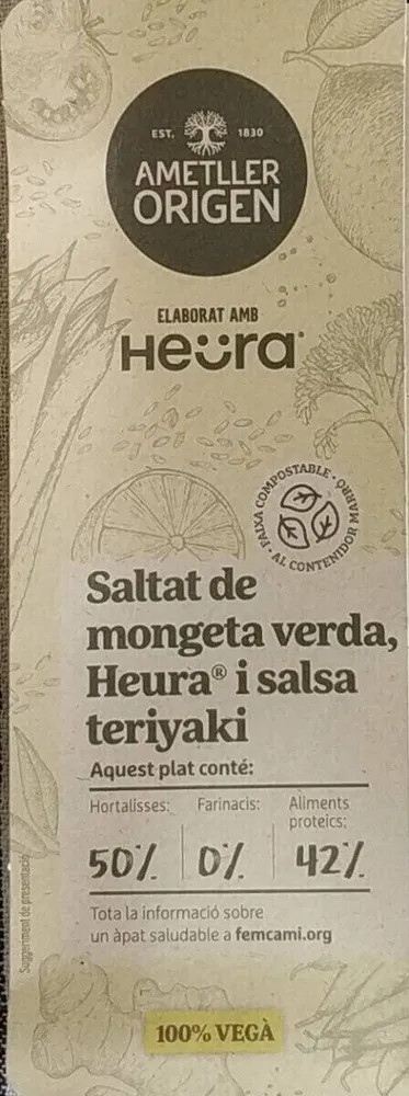 Saltat de mongeta verda, Heura i salsa teriyaki