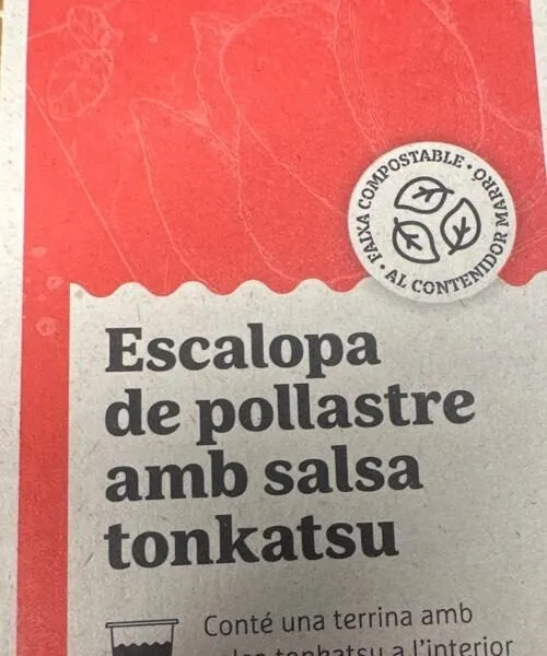 Escalona de pollastre amb salsa tonkatsu