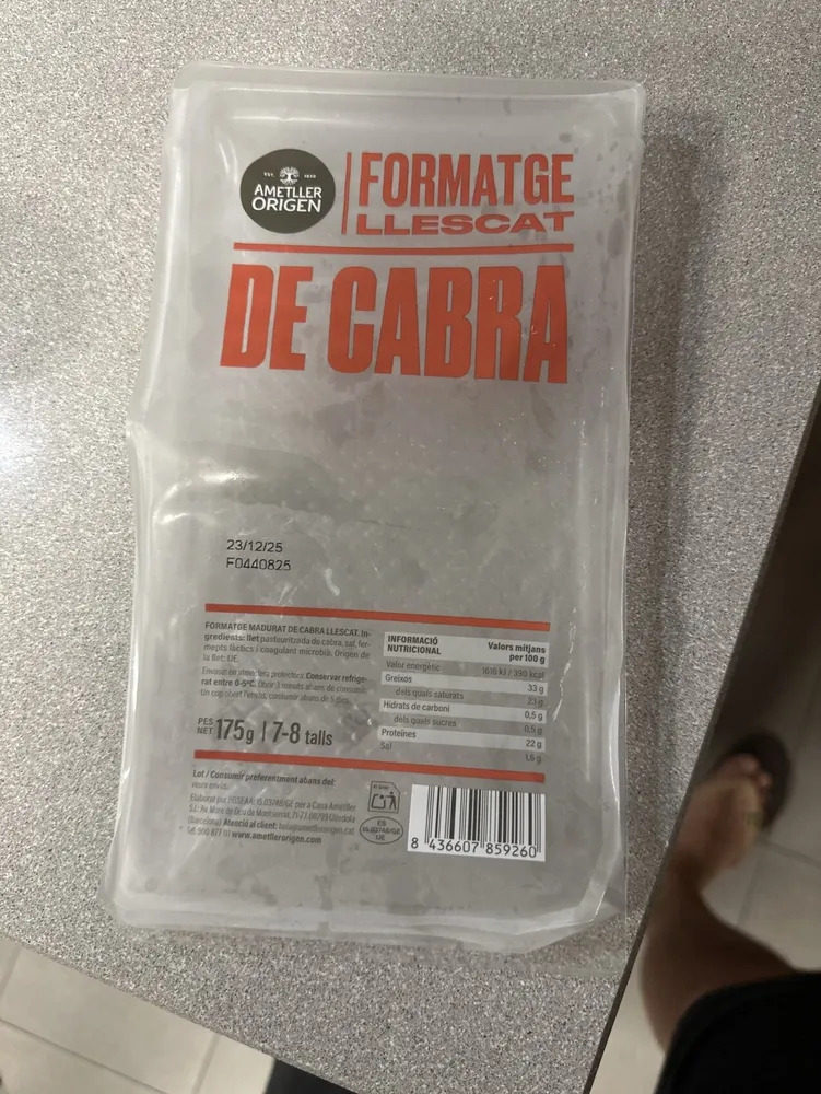 Formatge Llescat de Cabra