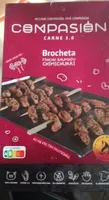 Brocheta ahumada vegana con chimichurri