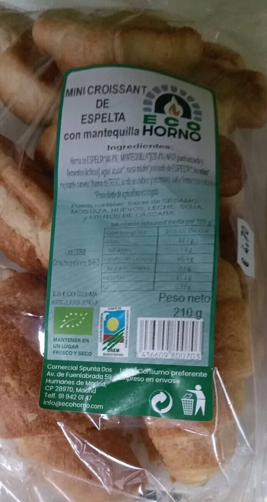 Mini croissant de espelta