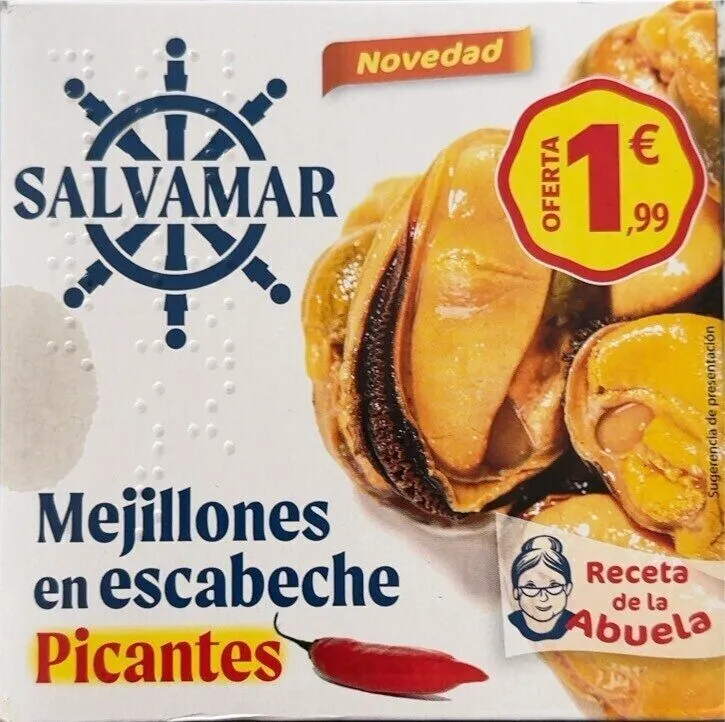Mejillones en escabeche picantes
