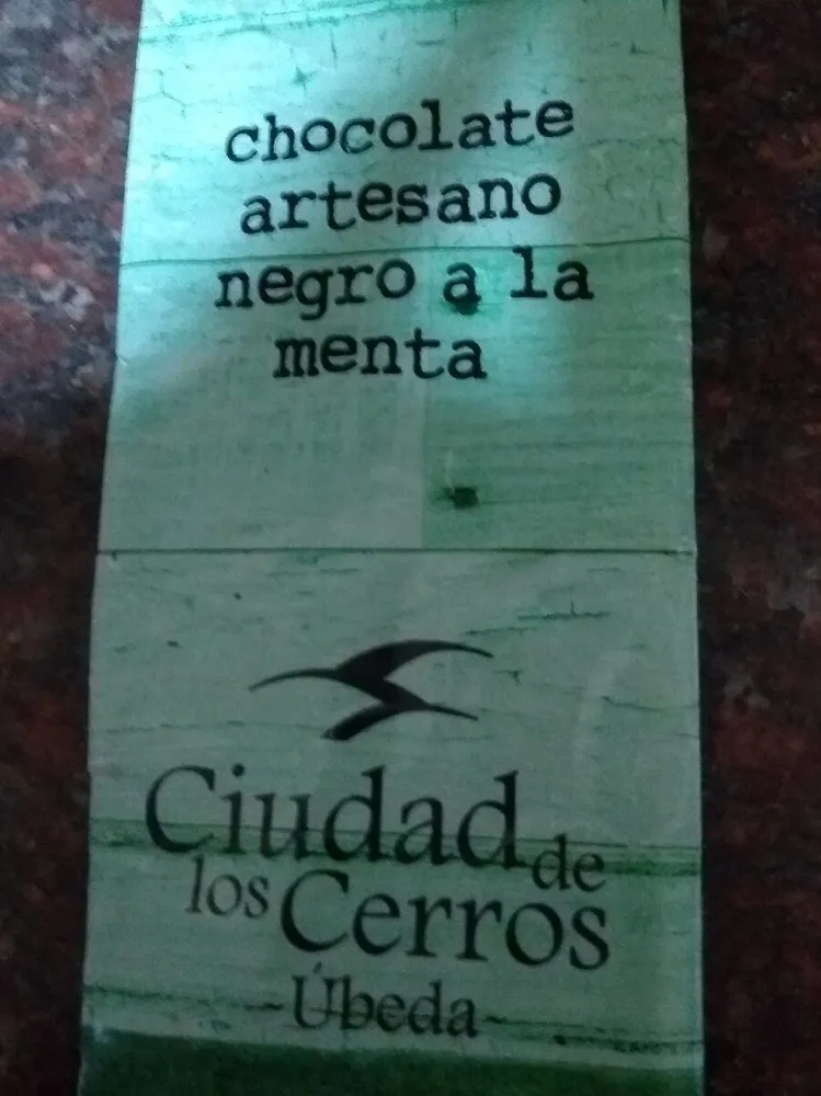 Chocolate artesano negro a la menta