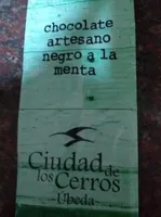 Chocolate artesano negro a la menta