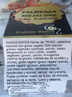 Palmeras hojaldre al cacao