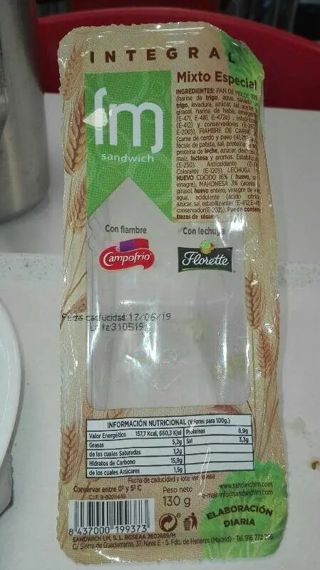 Sándwich Mixto Especial