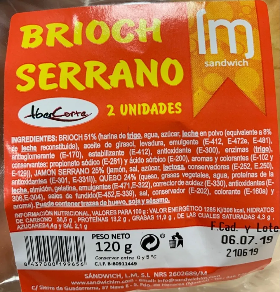 Brioch serrano