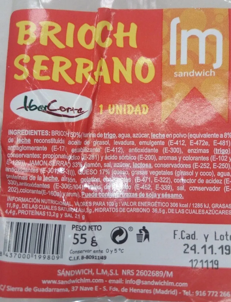 Brioch serrano