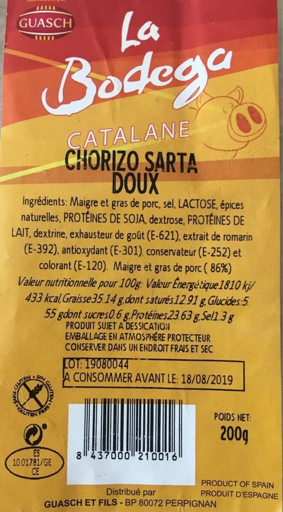 Chorizo doux