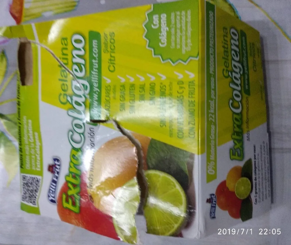 Extra colágeno gelatina sabor cítricos sin azúcar sin gluten