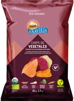 Chips de vegetales ecológicos en aceite de oliva virgen extra