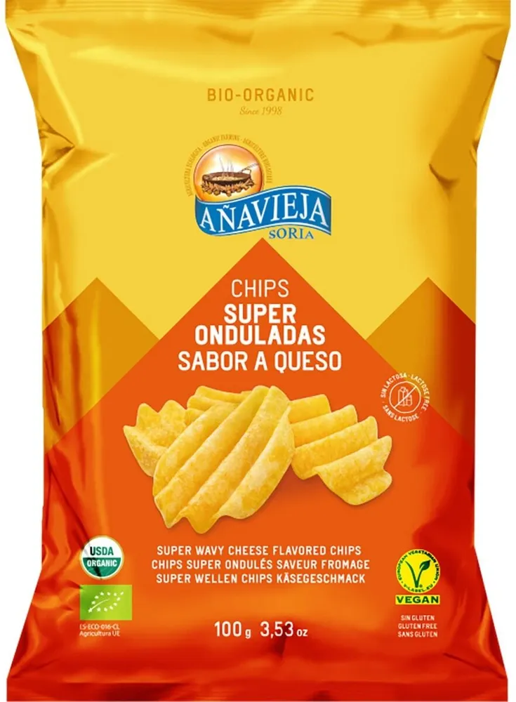 Chips súper onduladas sabor a queso