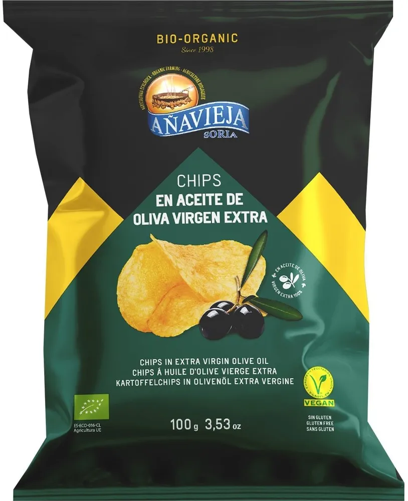 Patatas fritas ecológicas en aceite de oliva virgen extra