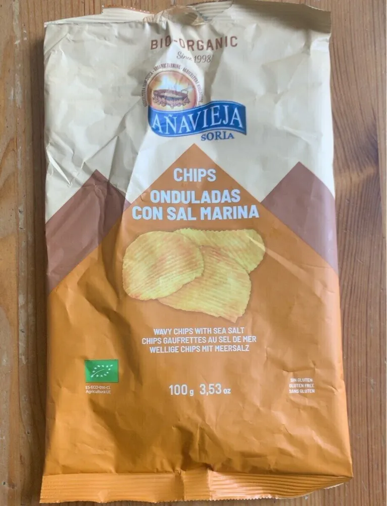 Chips gaufrettes au sel de mer