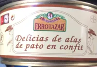 Delicias de alas de pato en confit