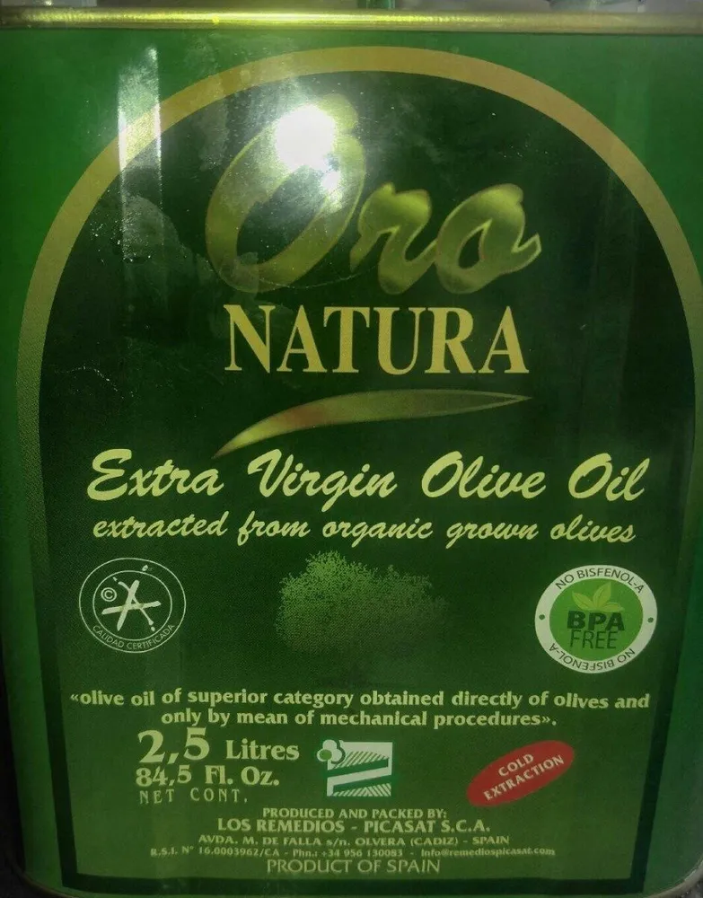 Huile d'olive extra vierge Oro Natura - Bidon metal