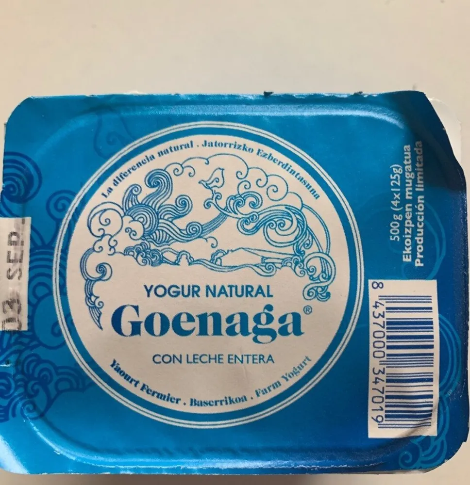 Yogur natural Goenaga