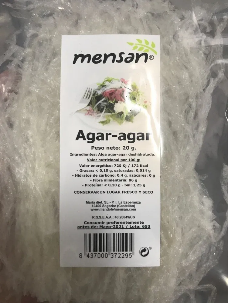 Algas Agar-agar deshidratada