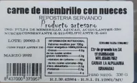 Carne de membrillo con nueces