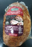 Pollo relleno con frutos del bosque y foie
