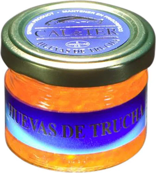 Huevas de trucha tarro