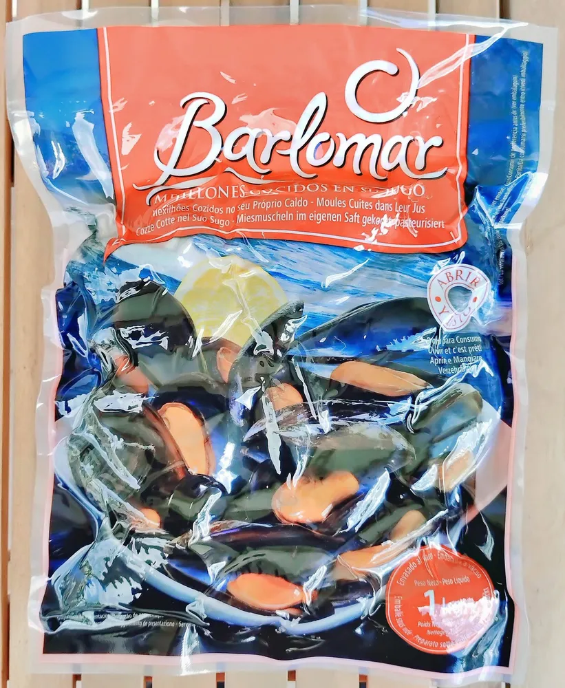 Barlomar mejillones cocidos en su jugo