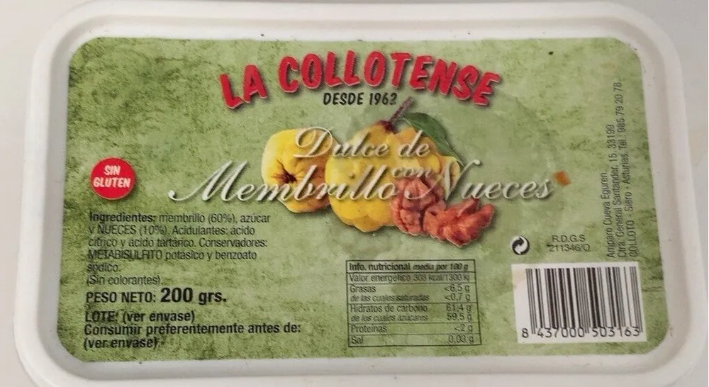 Dulce de membrillo con nueces