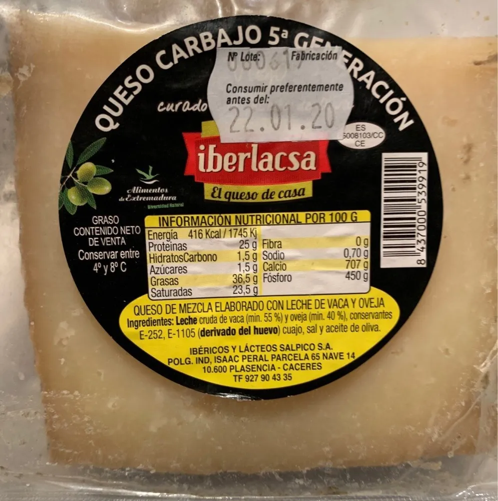 Queso Carbajo 5a Generación