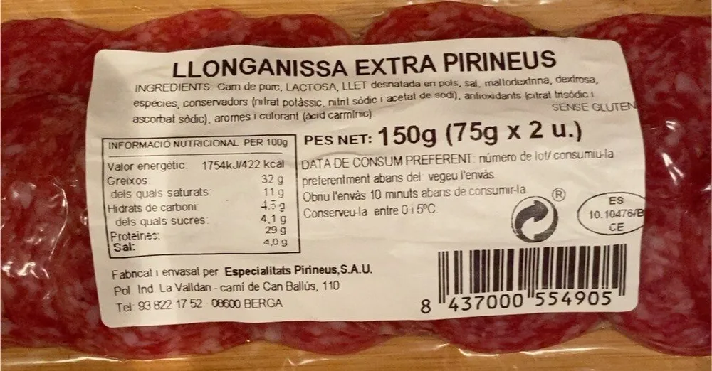 Llonganissa extra Pirineus