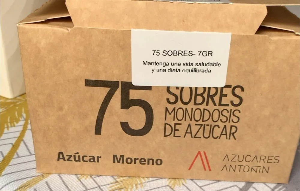 Sobres monodosis azucar moreno