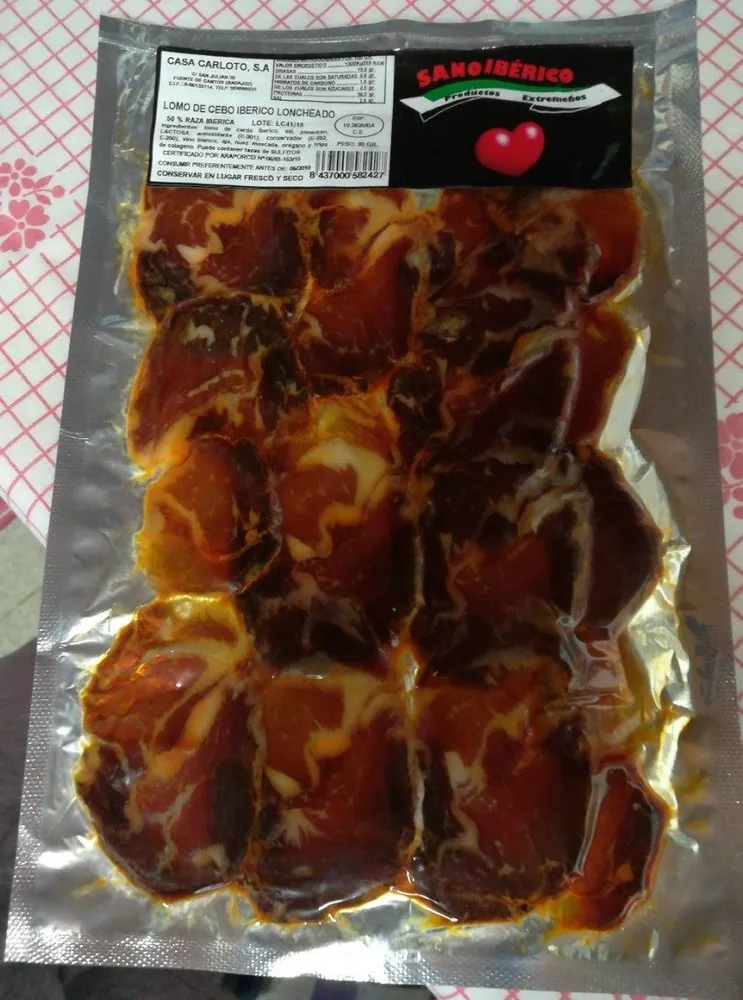 Lomo de cebo iberico loncheado