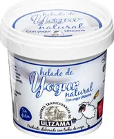 Helado de yogur natural con leche de oveja sin gluten tarrina