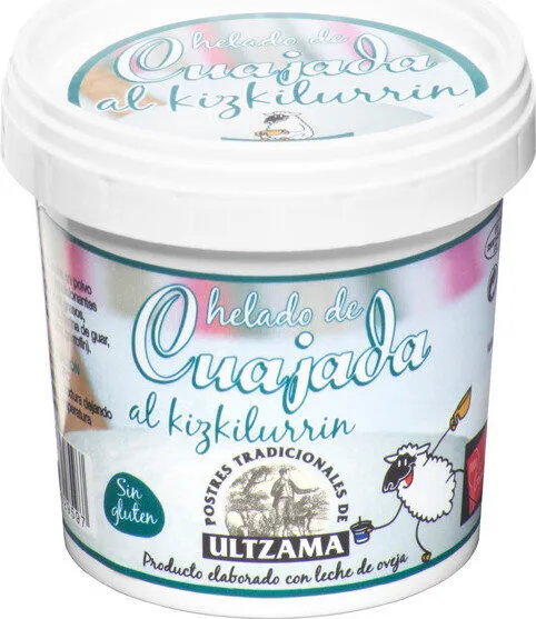Helado de cuajada al kizkilurrin con leche de