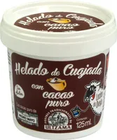 Helado de cuajada con leche de oveja con cacao