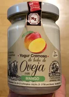 Yogur cremoso de leche de oveja con mango