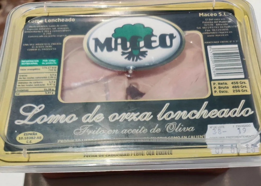 Lomo orza loncheado