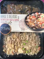 Arroz 3 Delicias y Ternera con setas y bambú