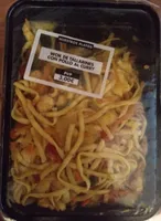 Wok de tallarines con pollo al curry