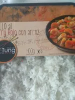 Pollo al curry rojo con arroz
