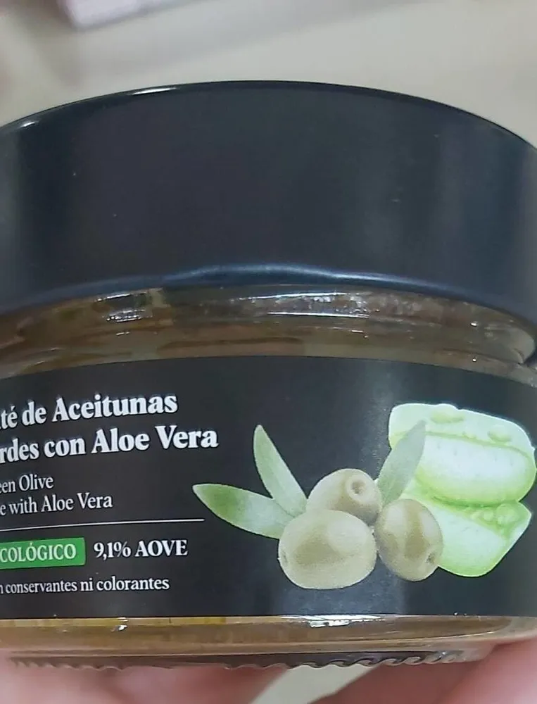 Paté de aceitunas verdes con áloe vera