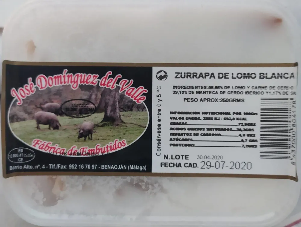 Zurrapa de lomo blanca