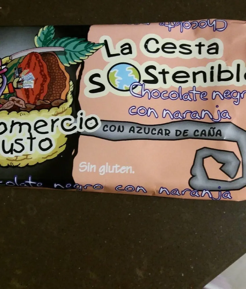 Chocolate negro con naranja