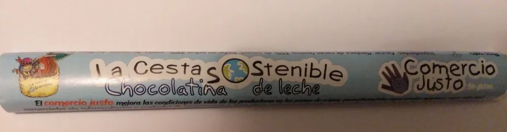 La cesta sostenible. Chocolatina de leche