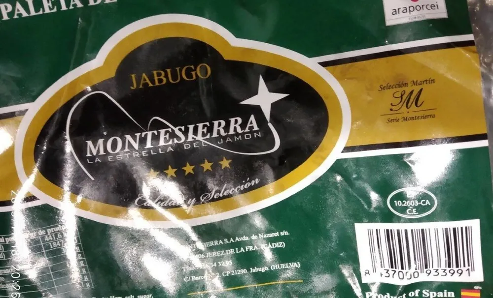 Paleta cebo ibérica