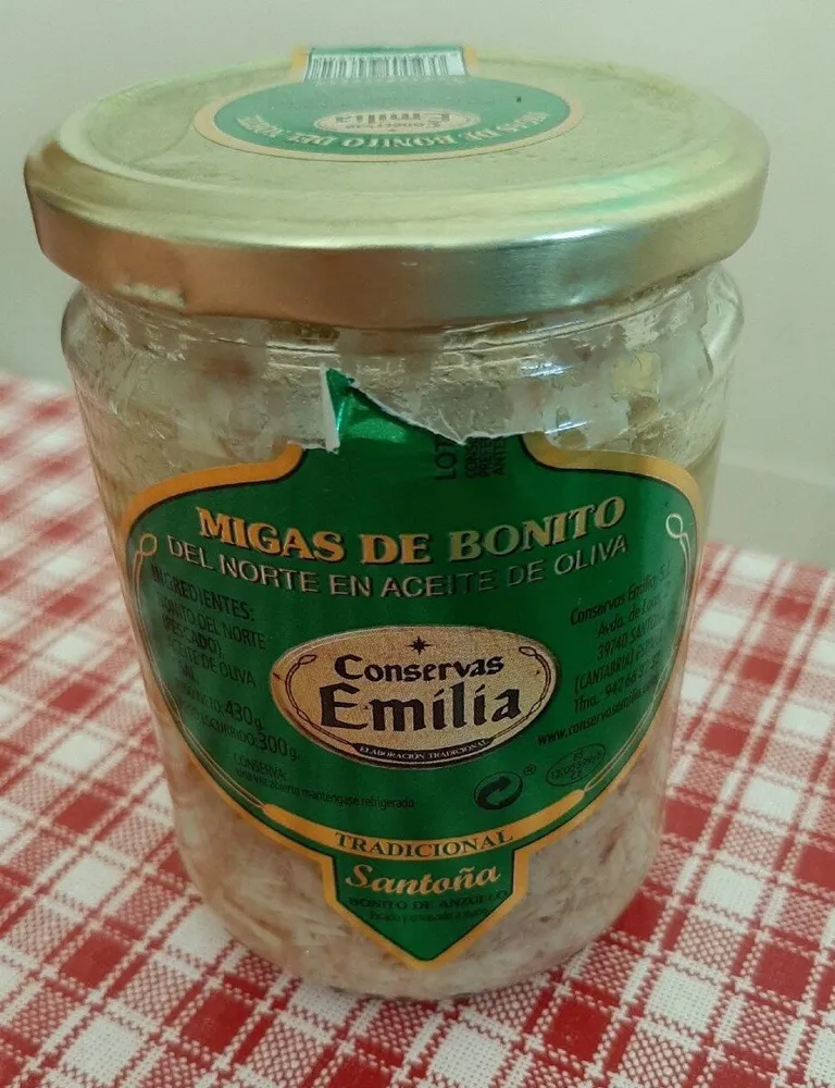 Migas de bonito del norte en aceite de oliva