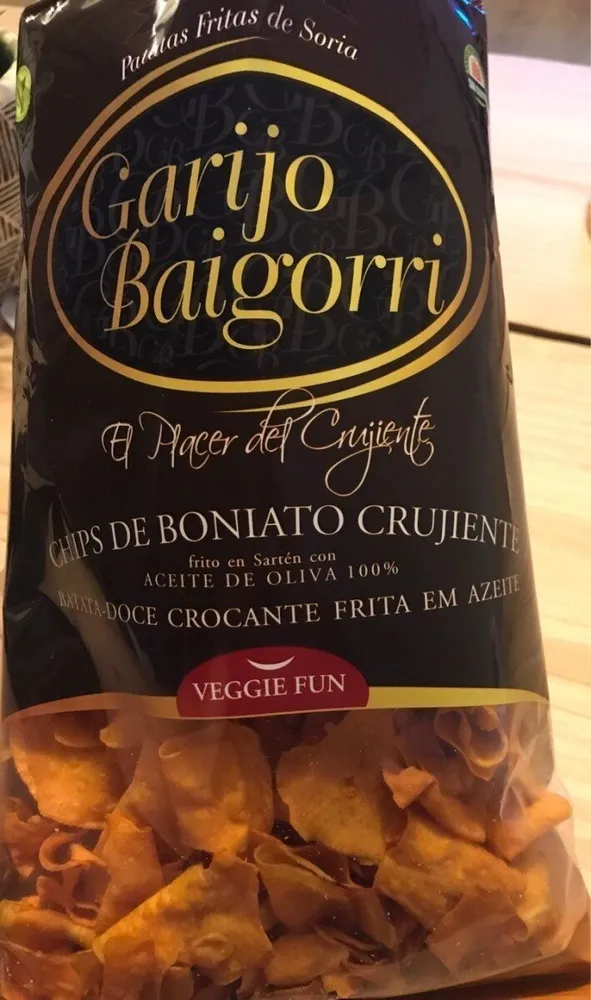 Chips de boniato crujiente