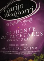 Crujientes de vegetales con aceite de oliva 100% natural
