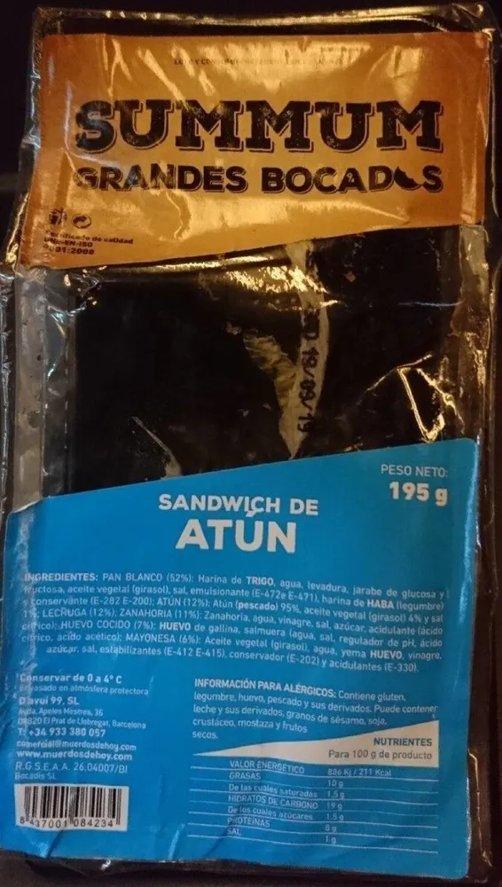 Sandwich de atún